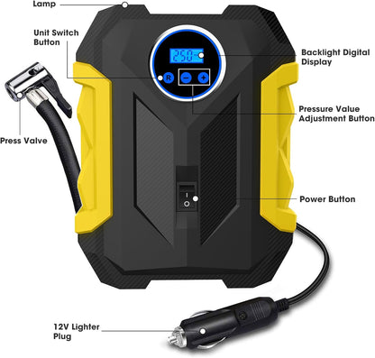 Carsun Digital Tire Inflator 150PSI Auto Pump encalife