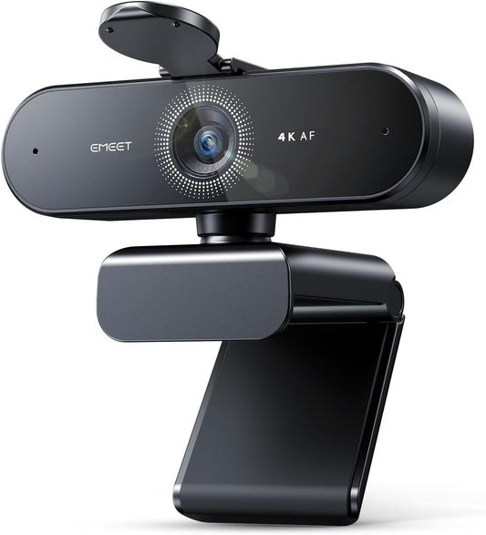 Ultra 4K autofocus webcam with dual microphones and privacy cover