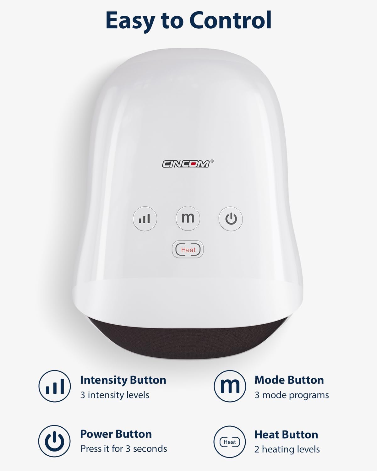 Cordless Heated Hand Massager for Daily Relaxation Comfort encalife