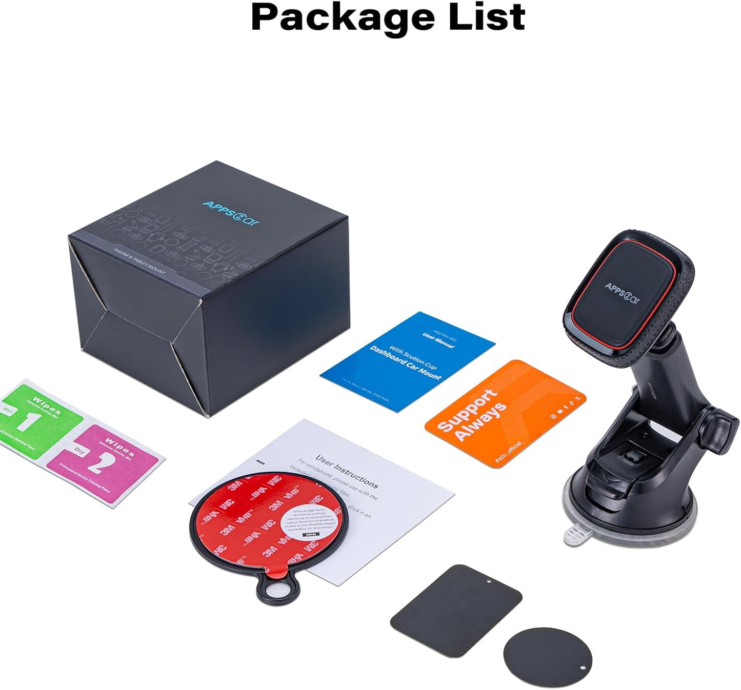 Magnetic Car Phone Mount Telescopic Suction encalife
