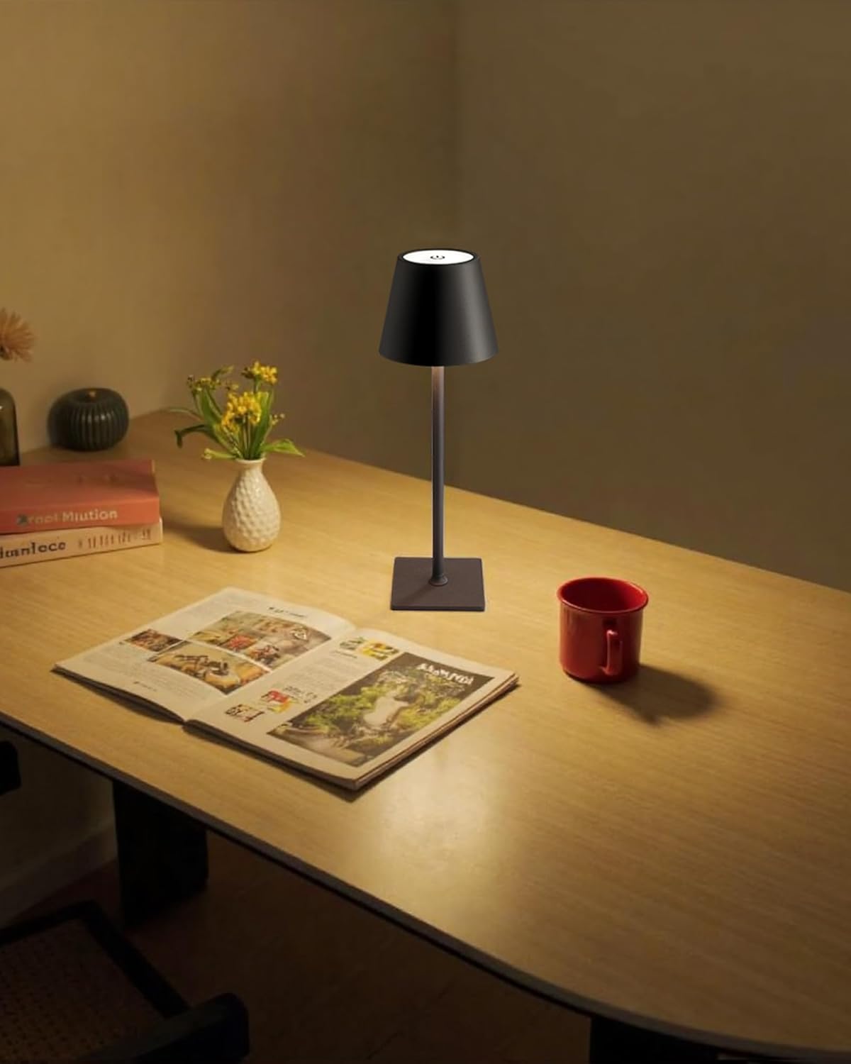 Two Cordless Rechargeable Table Lamps With Touch Dimming encalife