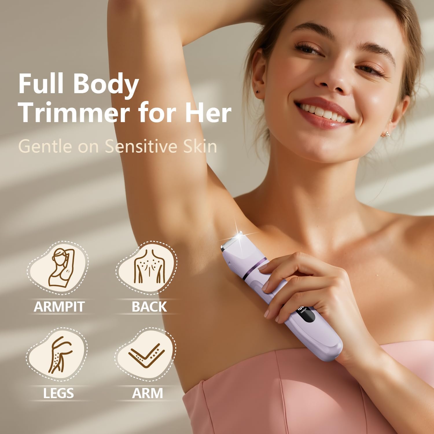 Painless Electric Razor Women Bikini Trimmer Shaver encalife