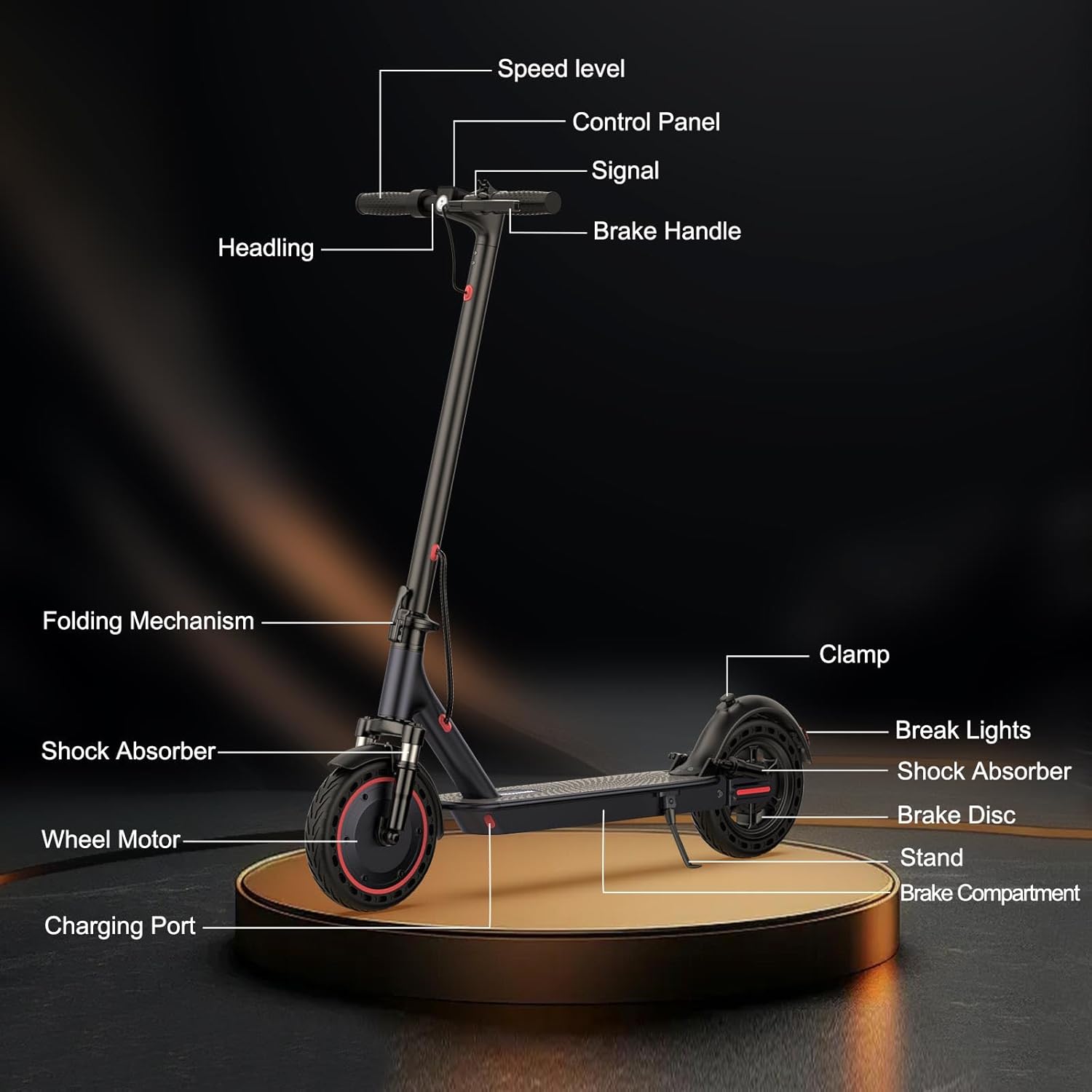 500W Electric Scooter I 22 MPH Folding Commuter E-Scooter encalife