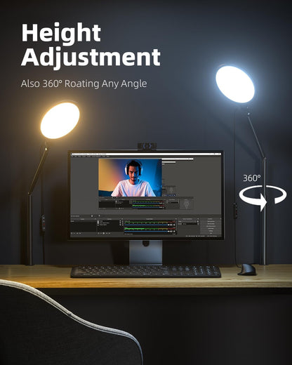 RGB Lighting Collection Adjustable Desk Ring Light encalife
