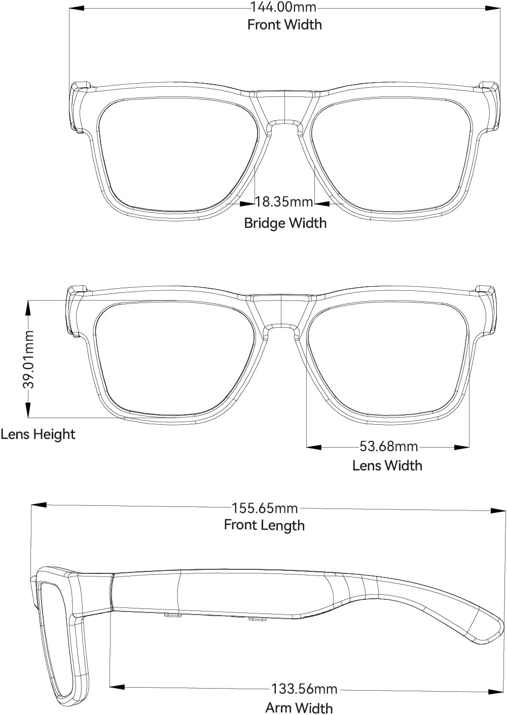 Glasses AI Translation Bluetooth Polarized Sunglasses encalife
