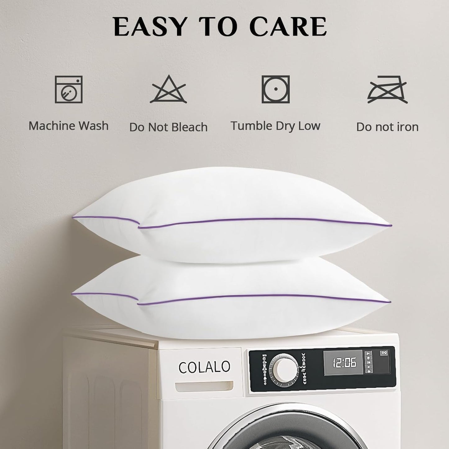Bed Pillows Queen Set | Soft Support Hotel Quality Sleeping Pillows encalife