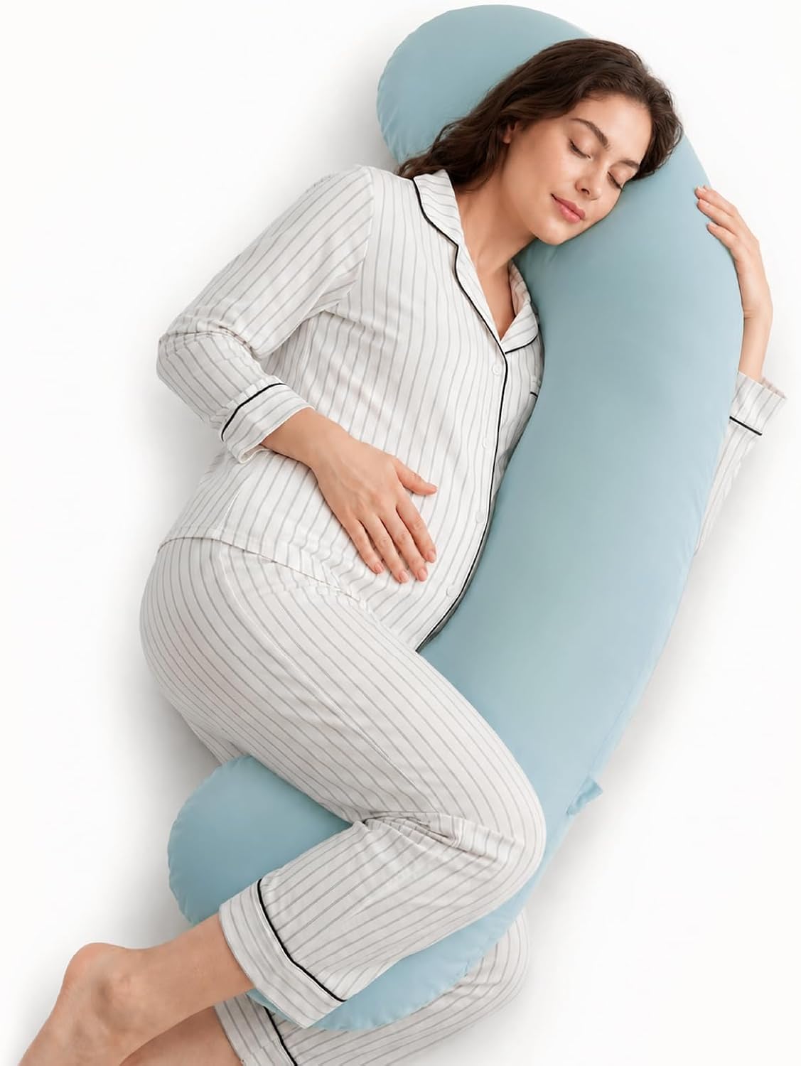 Side Sleeper J Shape Body Pillow encalife