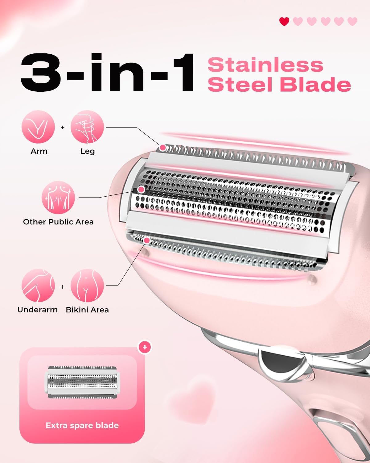 Electric Razor Women Love I Wet-Dry Shaver encalife