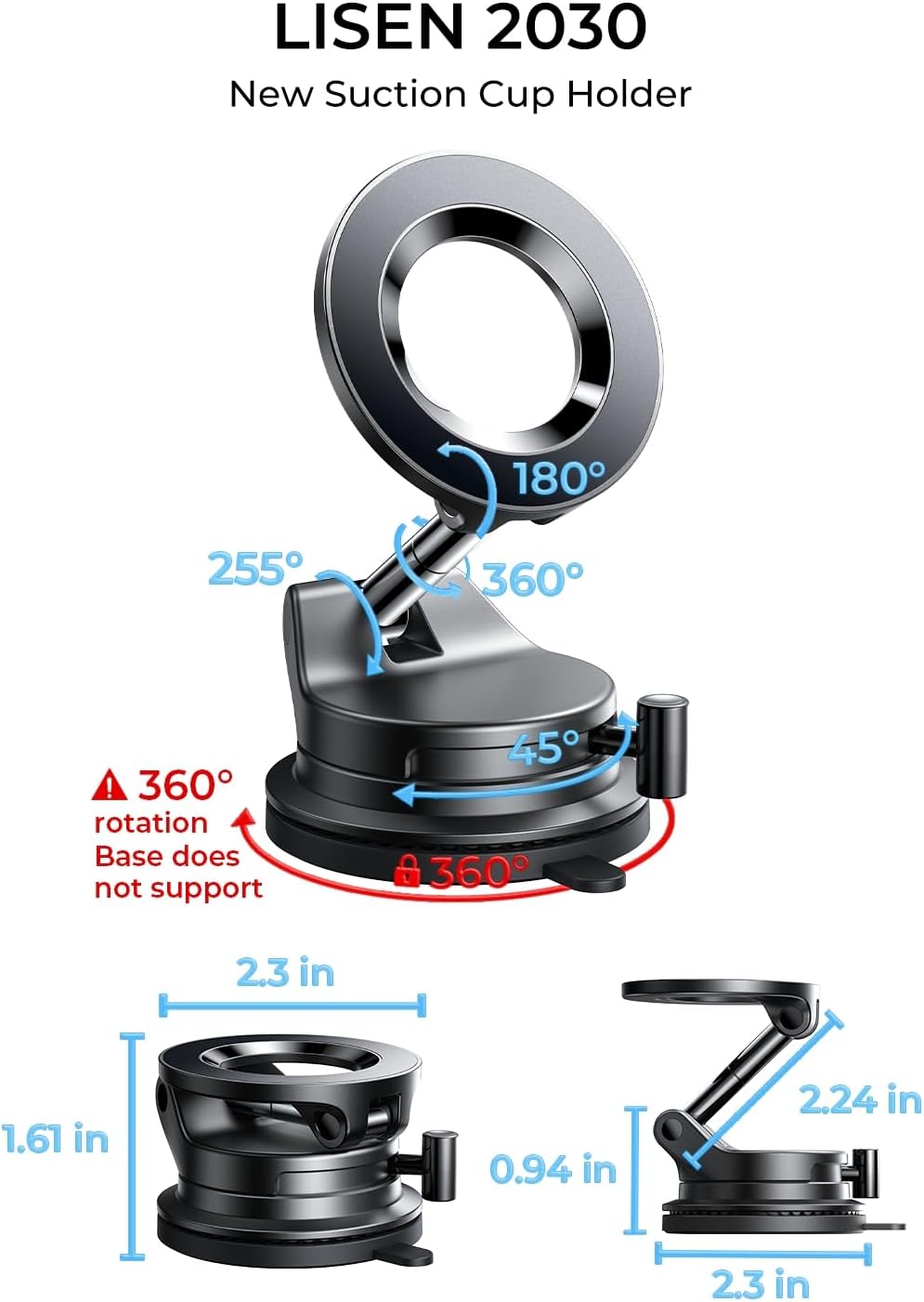 Magnetic MagSafe Car Phone Mount Cooling Grip encalife