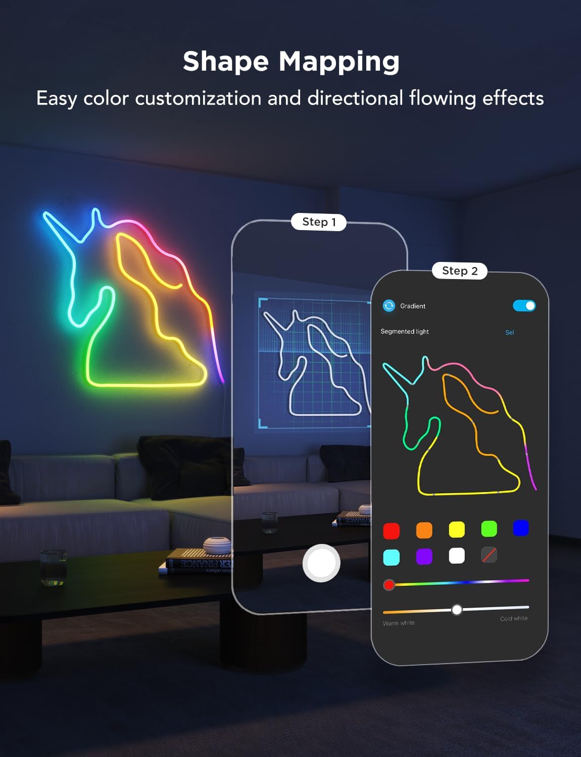 RGB Lighting Neon Rope Light 16.4ft encalife