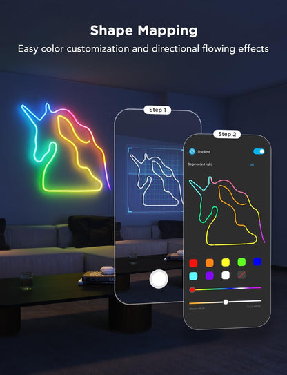 RGB Lighting Neon Rope Light 16.4ft encalife