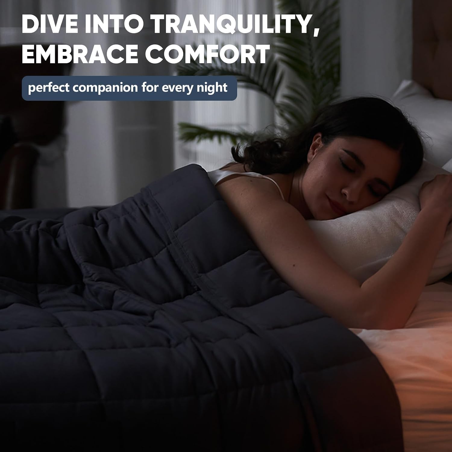 Cooling Weighted Blanket For Deep Restful Sleep encalife