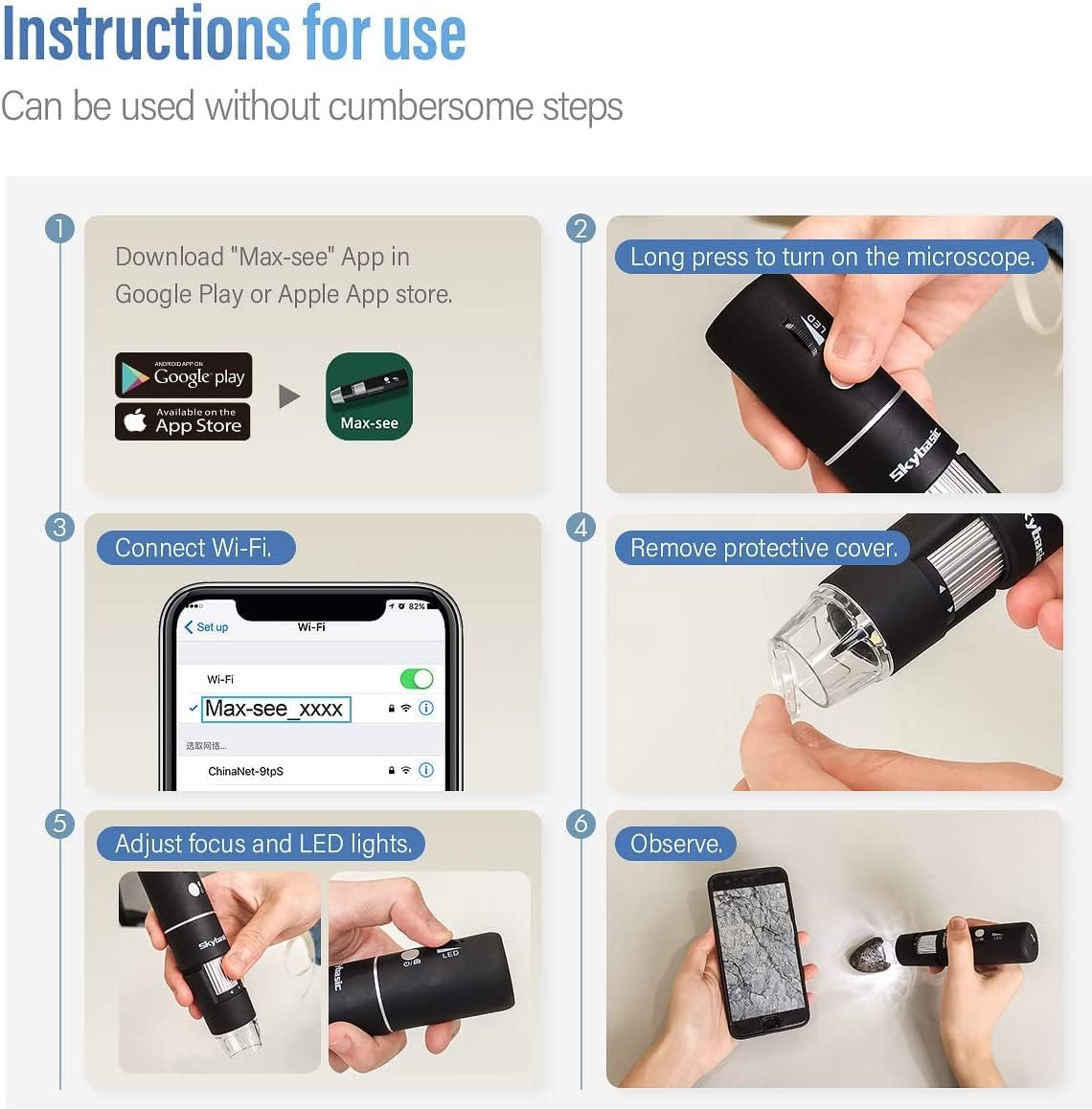 Wireless Digital Microscope For Smart Exploration Anywhere encalife