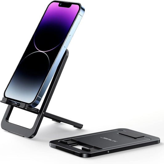 Ultra-Slim Fold-Flat Aluminum Phone Stand for Travel encalife