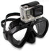 Snorkeling goggles with detachable camera mount