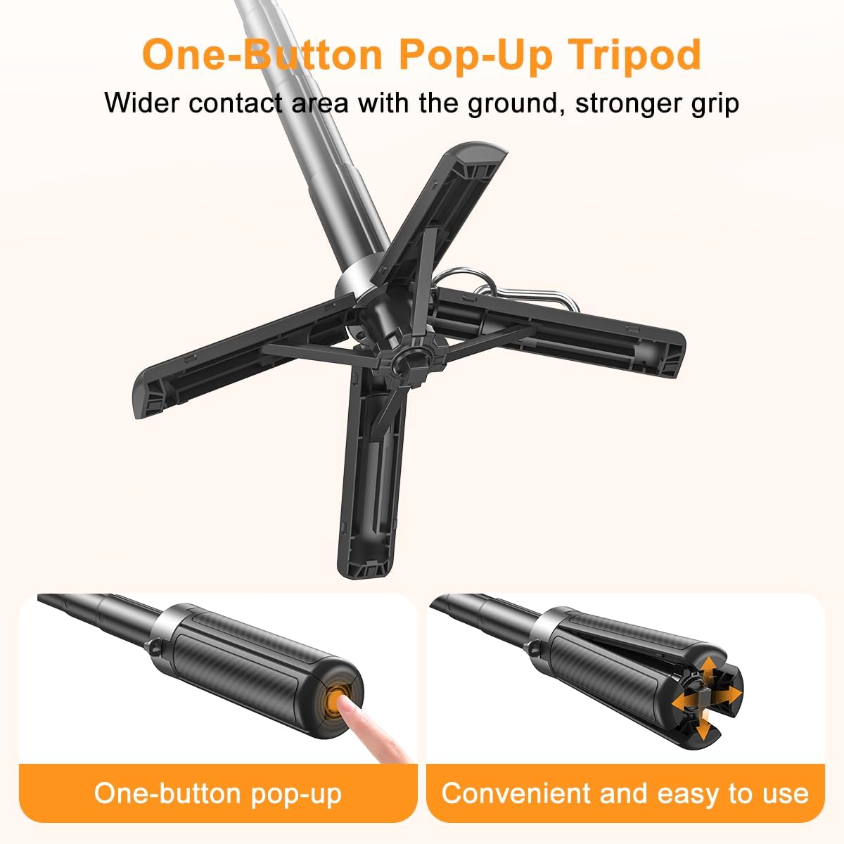 5-in-1 Magnetic Selfie Stick Tripod With Remote encalife