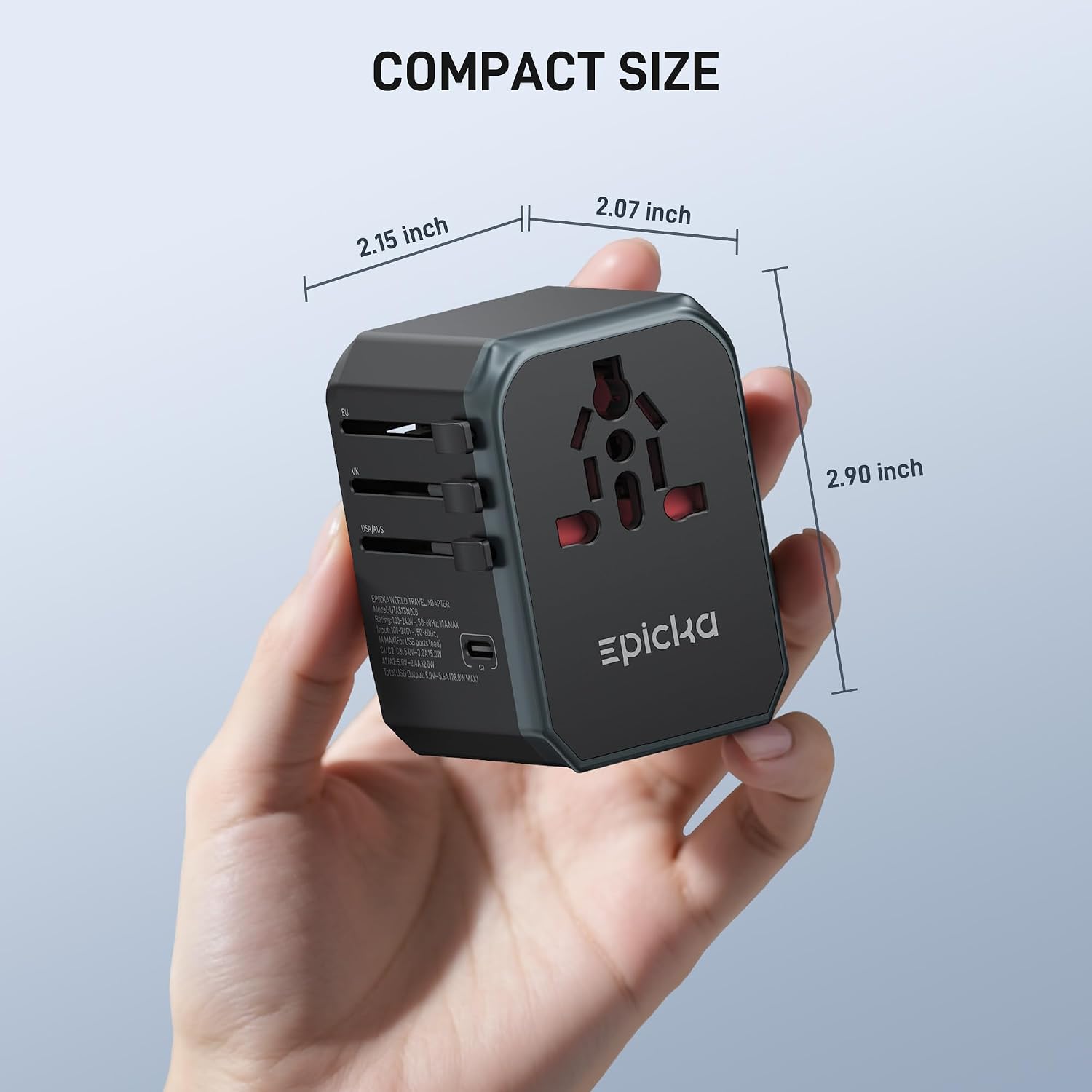 Universal Travel Adapter With Six Charging Ports encalife