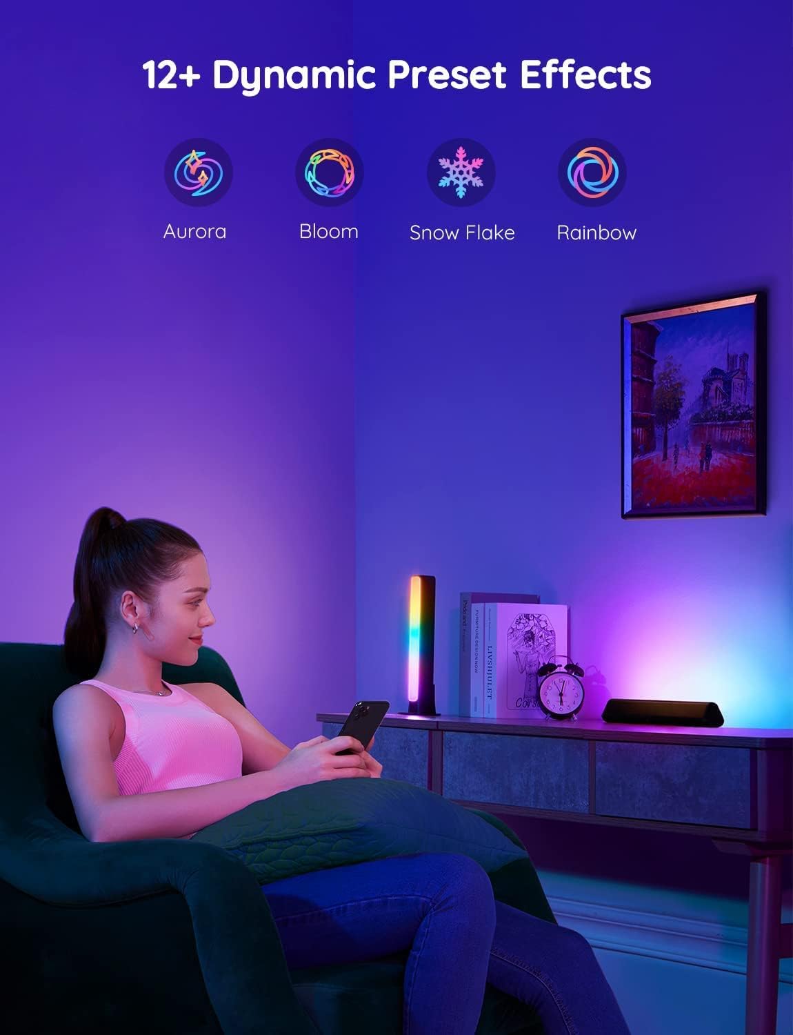 Smart RGB Lighting Bars for TV Gaming Setups encalife