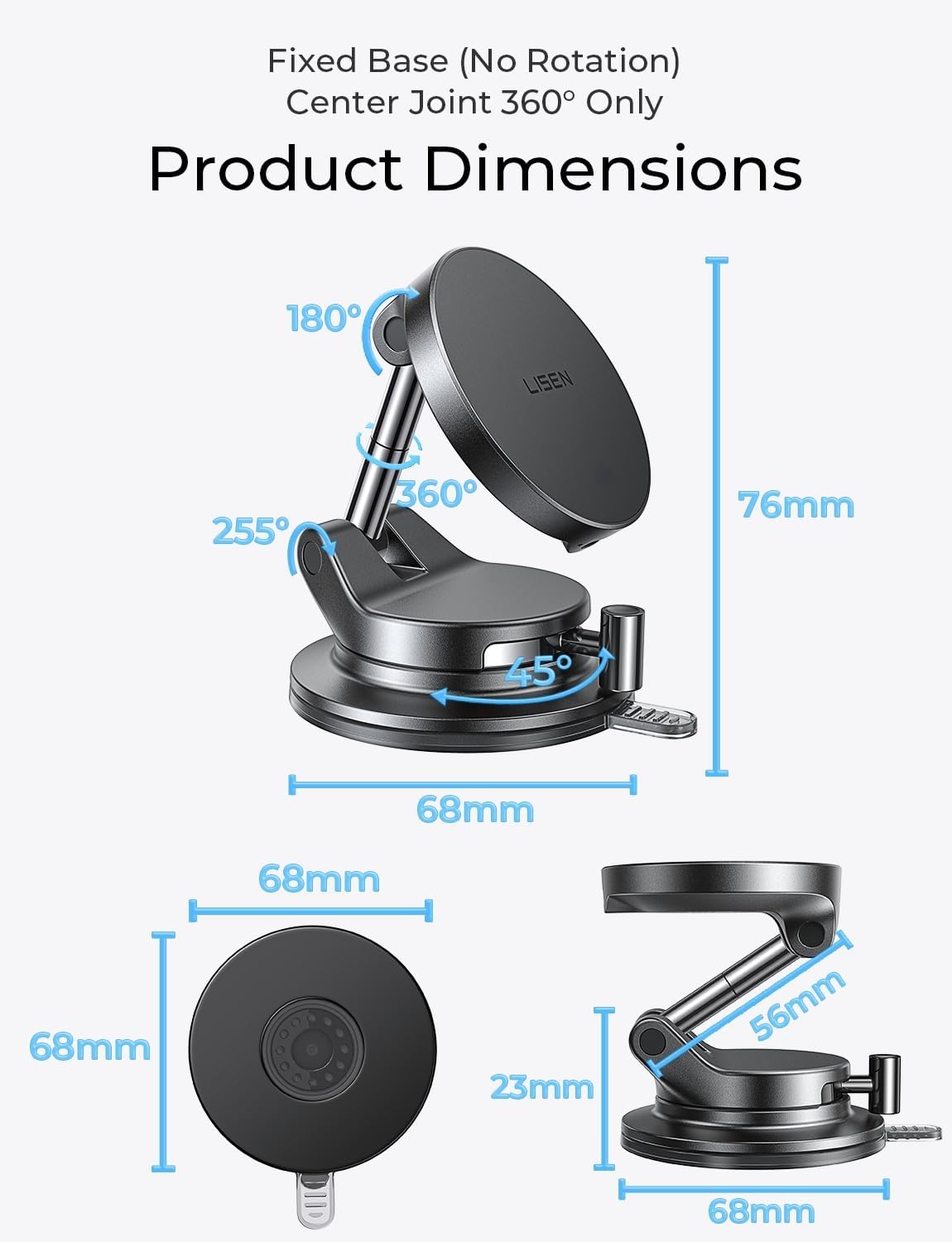 Magnetic MagSafe Car Mount Phone Charger Lever-Lock encalife