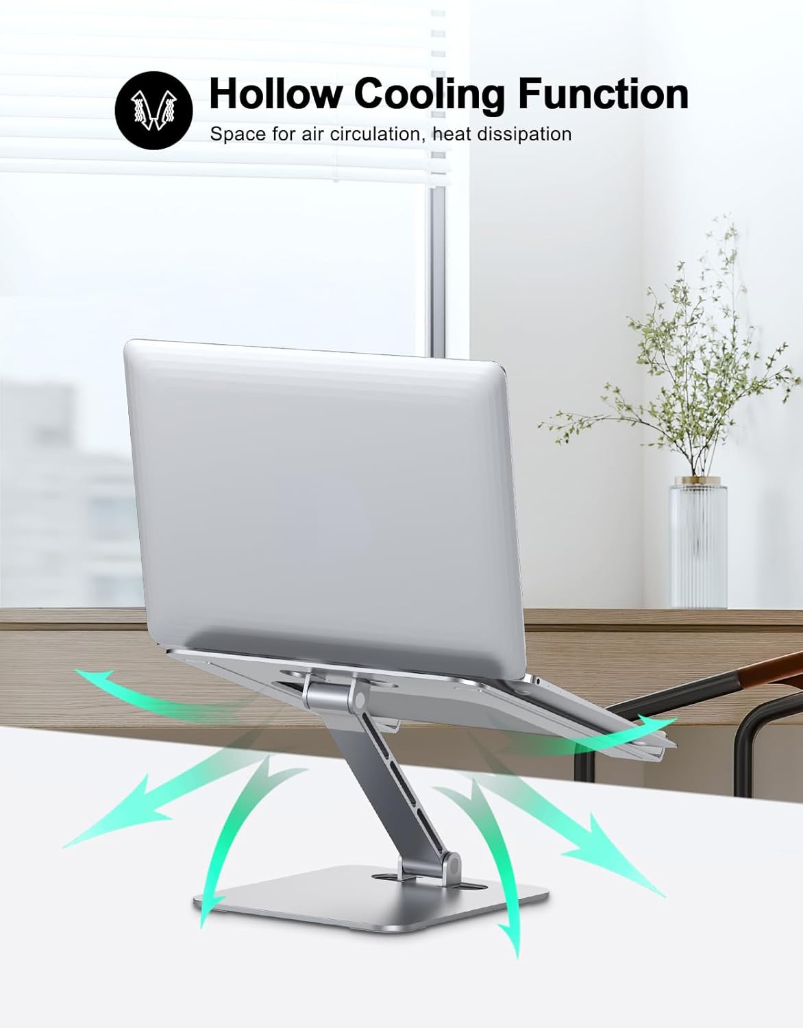 EncaLife Adjustable Laptop Stand Foldable Aluminum Alloy encalife