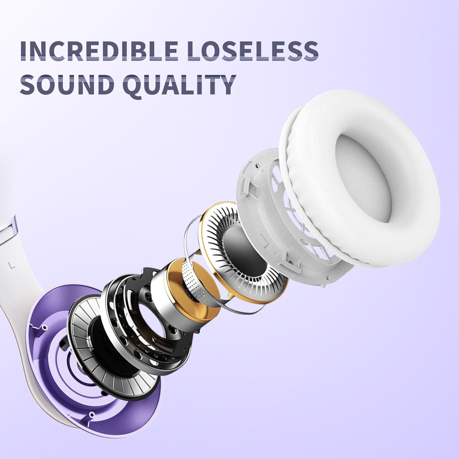 Over Ear Bluetooth Headphones with 65H Playtime encalife