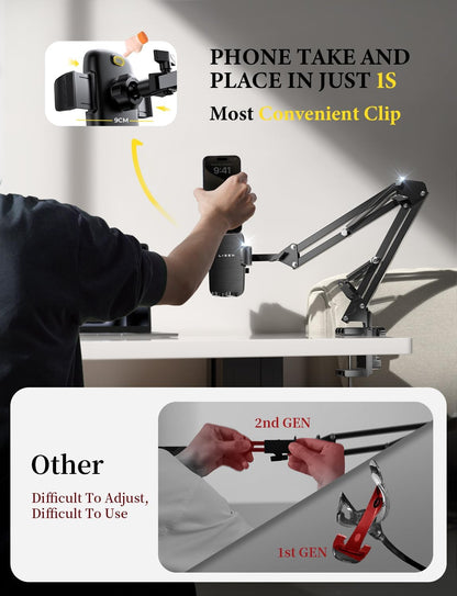 Flexible Gooseneck Mobile Stand For Bed And Desk encalife