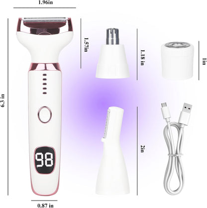 Electric Razor Women Love I 4-in-1 Grooming Kit encalife