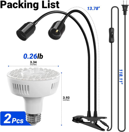 Grow Light For Indoor Plants | Clip On Full Spectrum encalife
