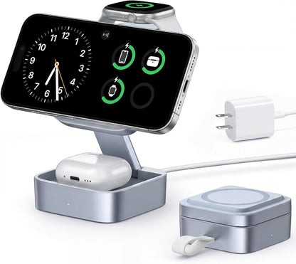 Foldable 3-in-1 Magnetic Fast Travel Charging Station encalife