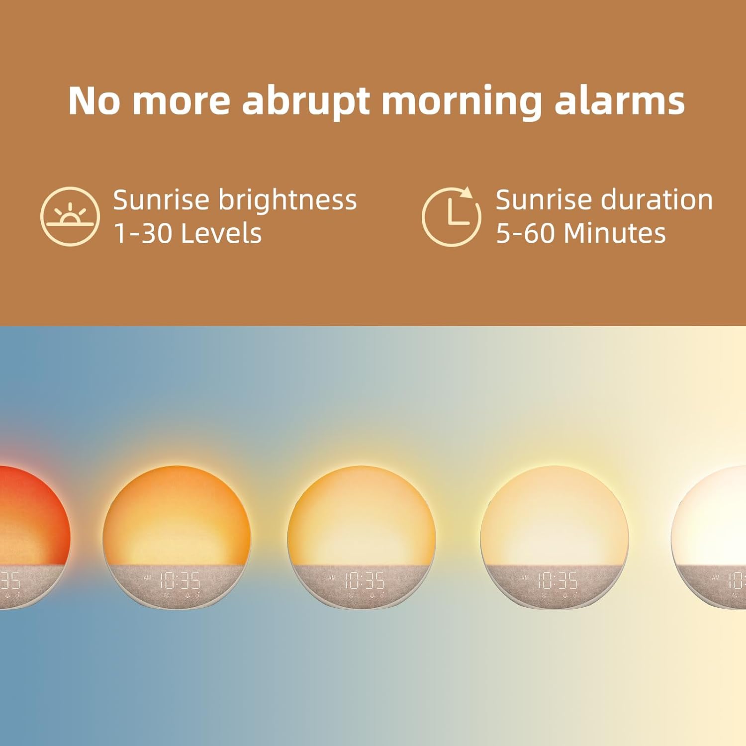 Sunrise Alarm Clock White Noise Bluetooth Speaker encalife