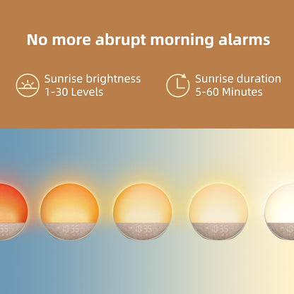 Sunrise Alarm Clock White Noise Bluetooth Speaker encalife