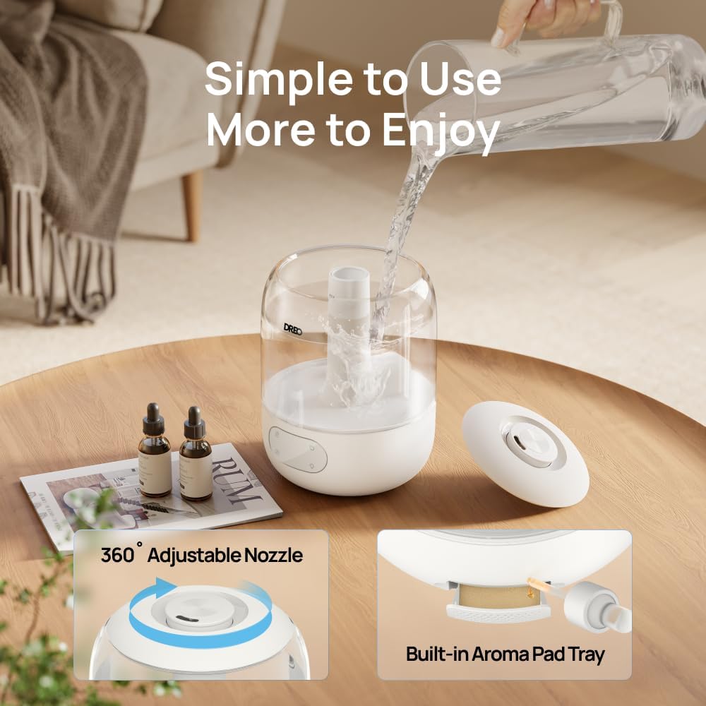 Cool Mist Humidifier | 3L Capacity | With Night Light & Aroma Tray encalife