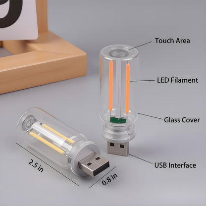 2-Pack Retro USB Car Ambient Lights encalife