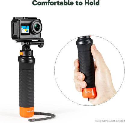 Waterproof Floating Action Camera Hand Grip Mount encalife