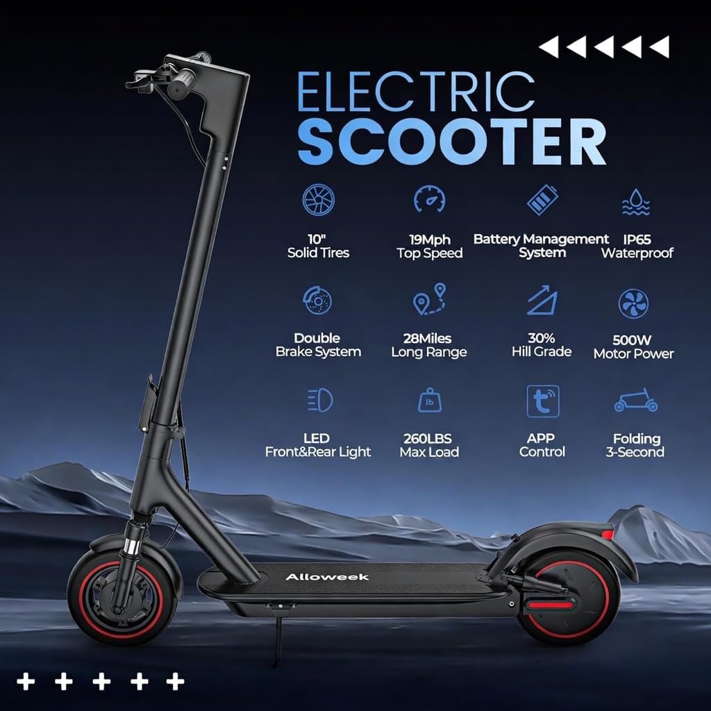 500W Electric Scooter I 28 Mile Folding Commuter E-Scooter encalife