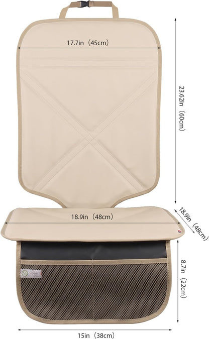 Waterproof Back Seat Car Protector Kick Mat with Pockets encalife