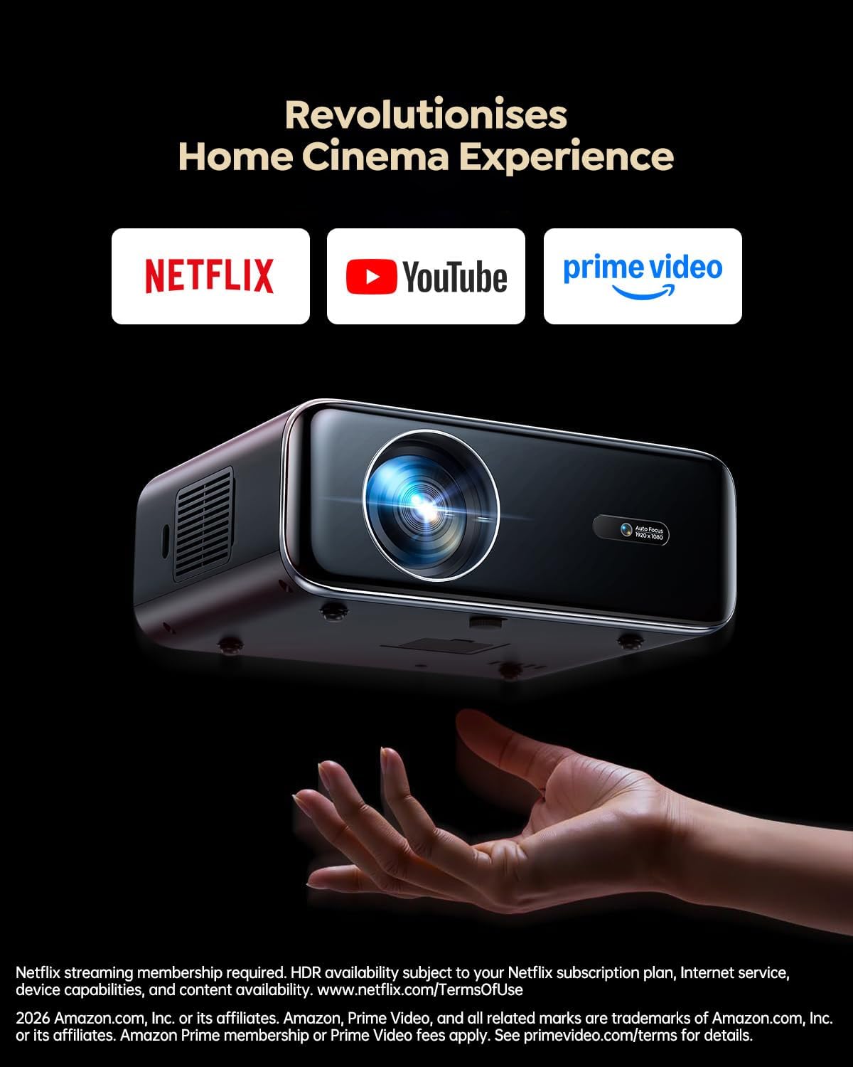 Smart 4K Bedroom Projector encalife