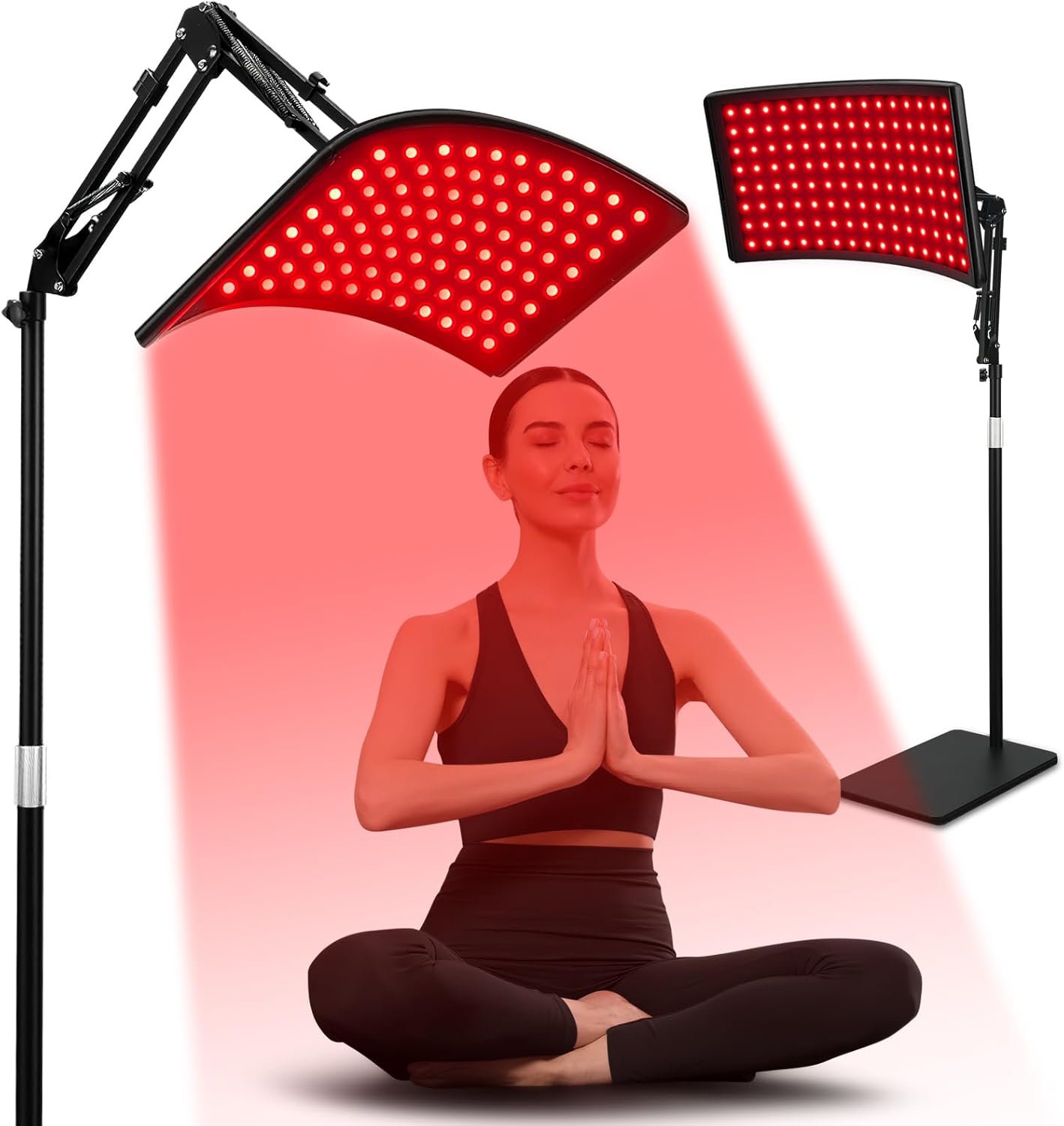 red light therapy lamp with 660nm and 850nm infrared LED for face and body