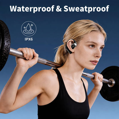 Open Ear Bluetooth Headphones with Display encalife