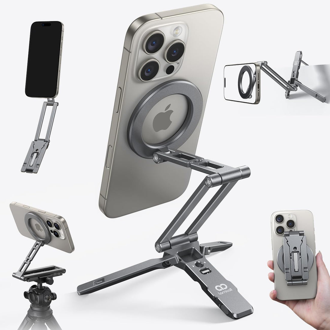 Portable Magnetic Mobile Stand Tripod For Content Creators encalife