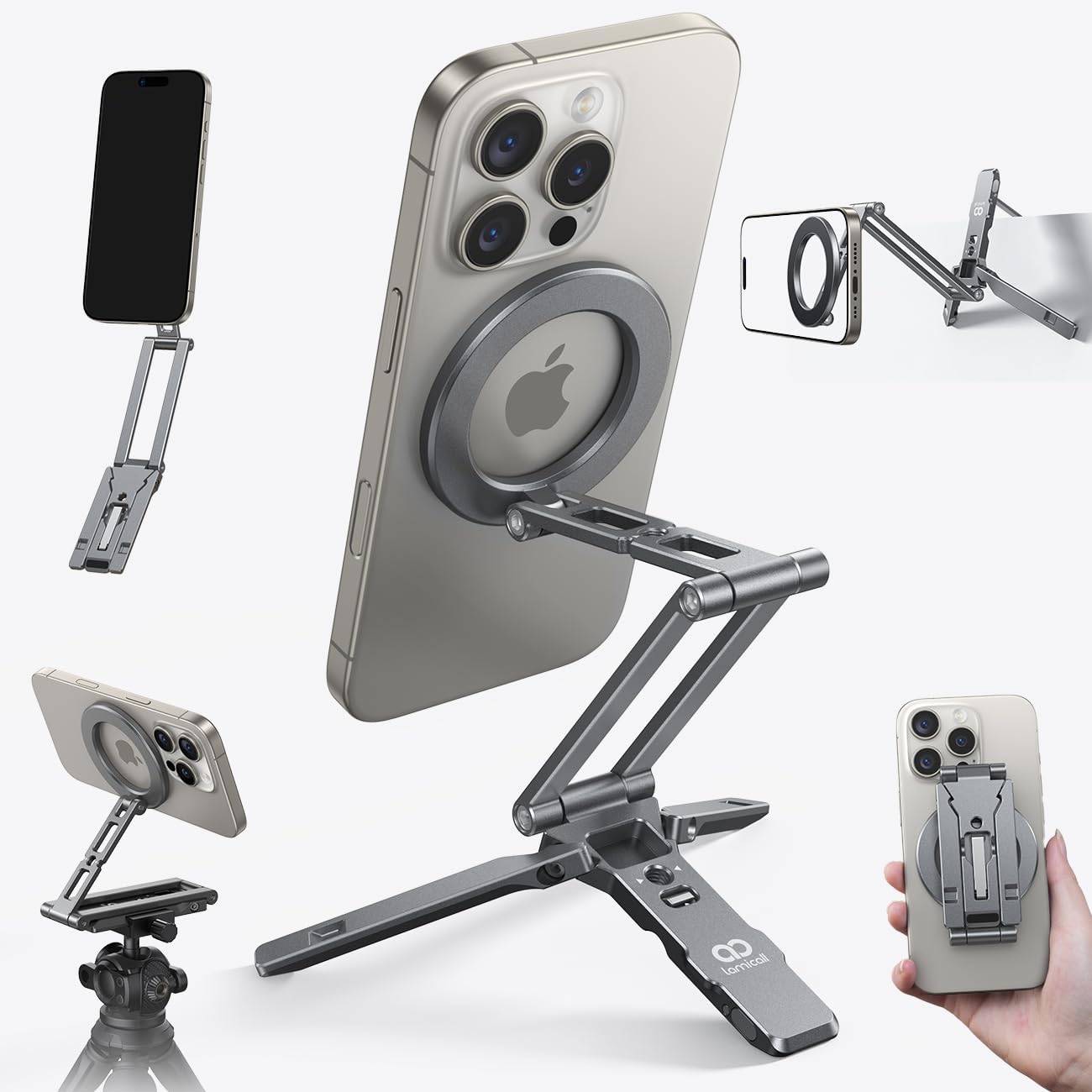 Portable Magnetic Mobile Stand Tripod For Content Creators encalife