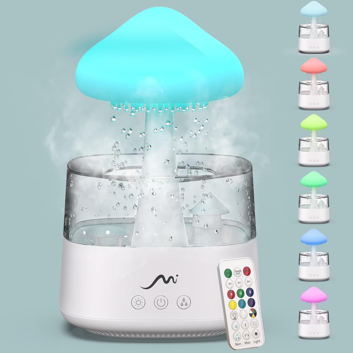 Rain Cloud Humidifier With Mist Light Speaker encalife