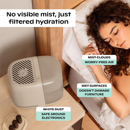 Bedside Humidifier With Light Sound Large Tank encalife