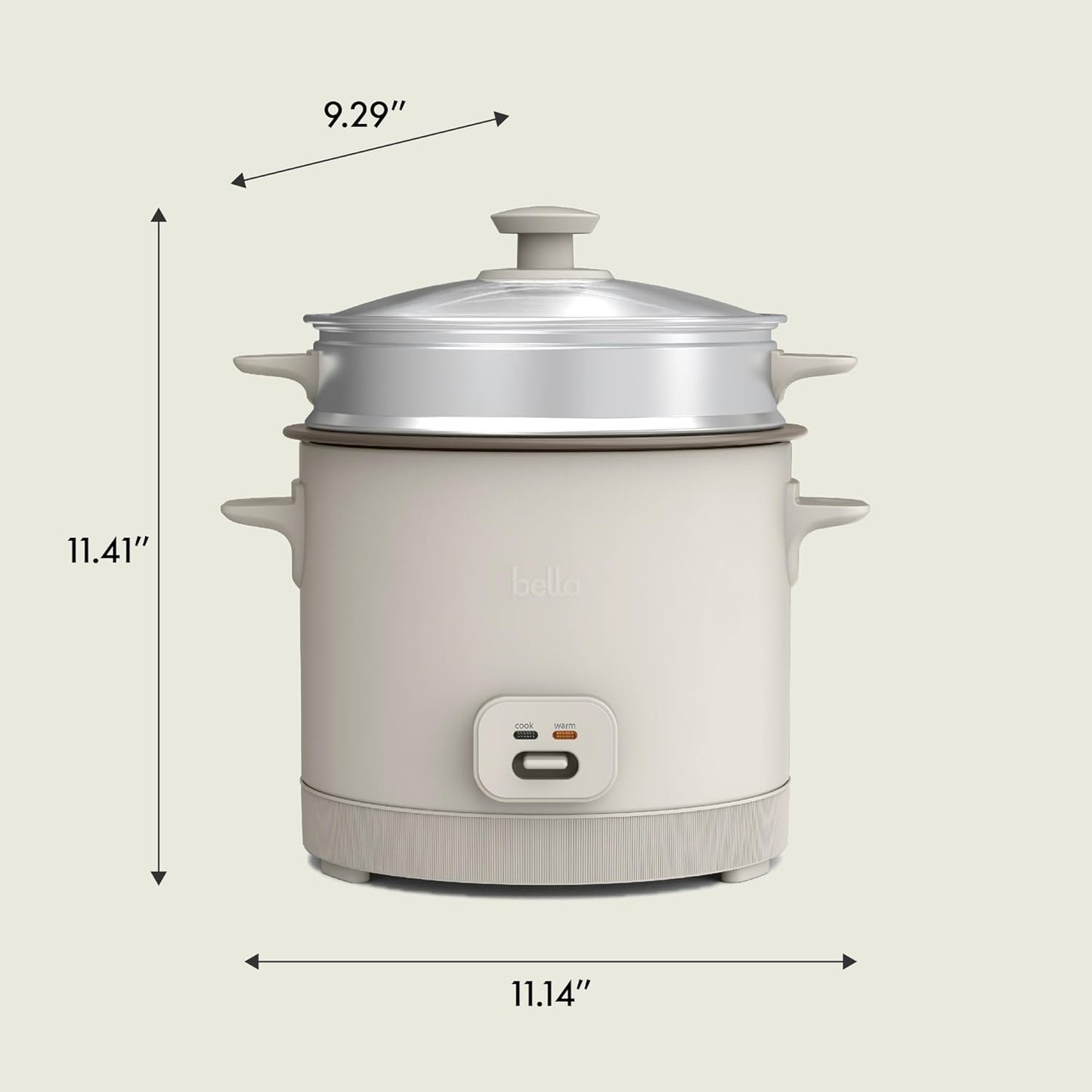 BELLA 16-Cup I Rice Cooker Steamer encalife