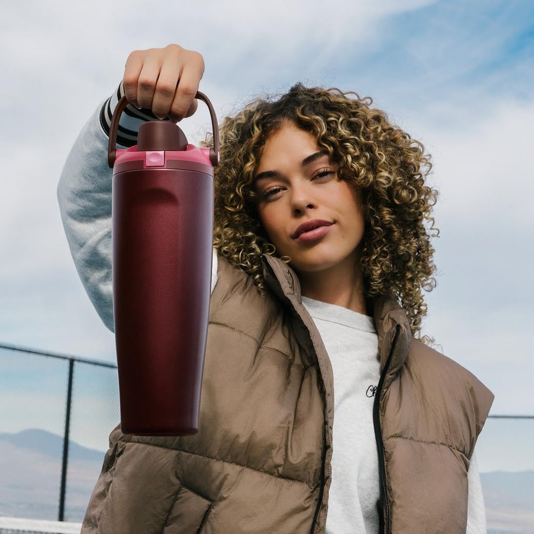 Insulated Water Bottle 30oz Leakproof encalife