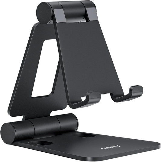 Mobile Stand Dual Folding Aluminum Phone Holder Cradle encalife