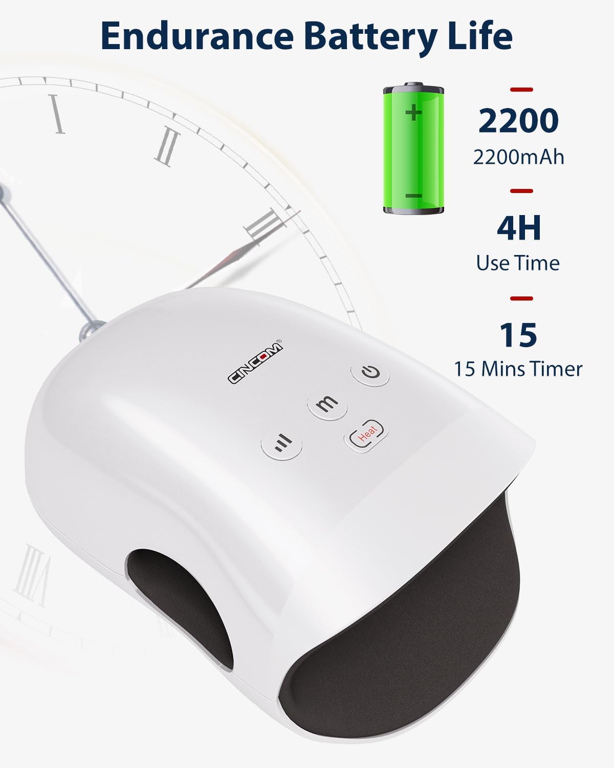 Cordless Heated Hand Massager for Daily Relaxation Comfort encalife