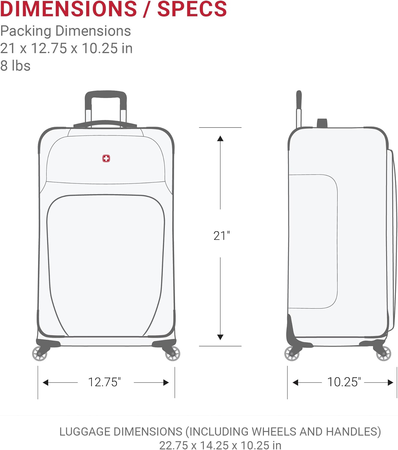SWISSGEAR Sion Carry-On Luggage I Softside Expandable Spinner Suitcase encalife