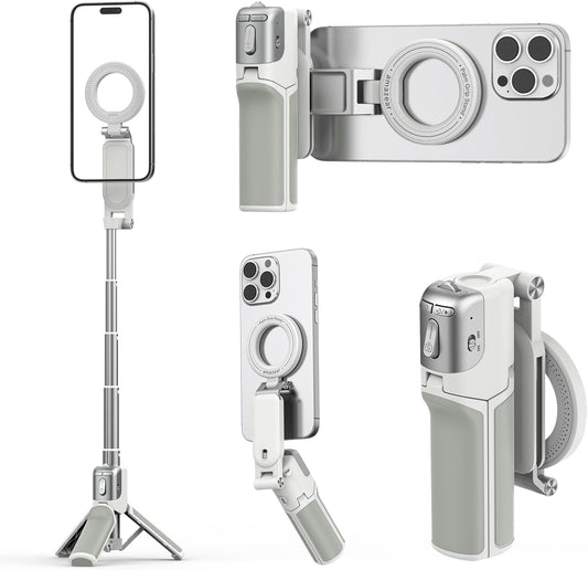Magnetic Phone Camera Grip Tripod With Remote encalife