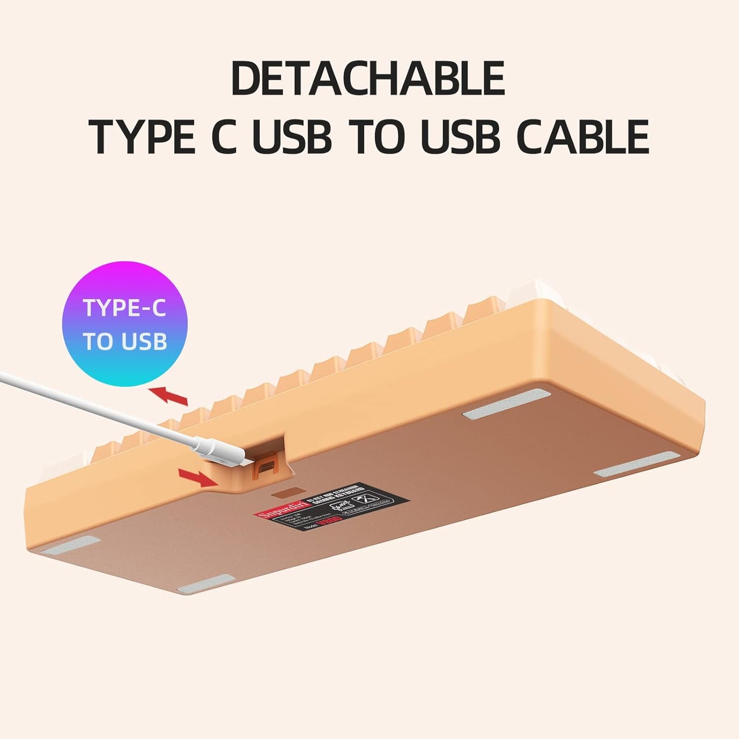 Gaming Keyboard 60% RGB Wired I Ultra‑Compact encalife